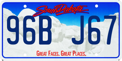 SD license plate 96BJ67