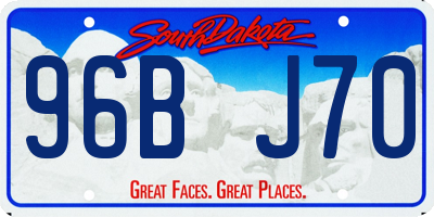 SD license plate 96BJ70