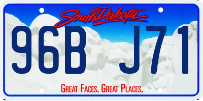 SD license plate 96BJ71