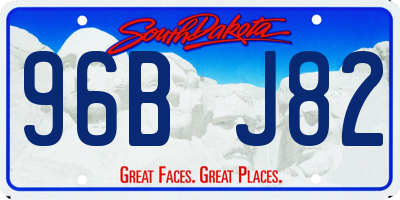 SD license plate 96BJ82