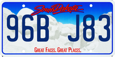 SD license plate 96BJ83