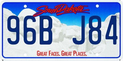 SD license plate 96BJ84