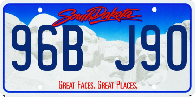 SD license plate 96BJ90