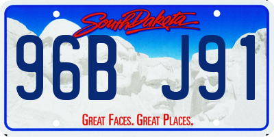 SD license plate 96BJ91