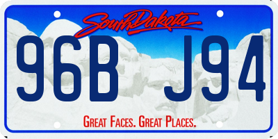 SD license plate 96BJ94