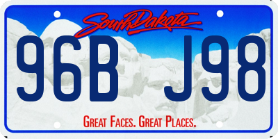 SD license plate 96BJ98