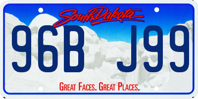 SD license plate 96BJ99