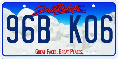 SD license plate 96BK06