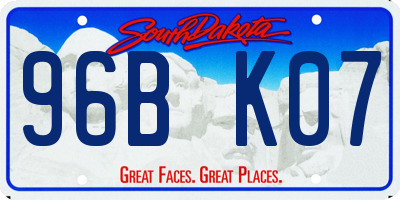 SD license plate 96BK07