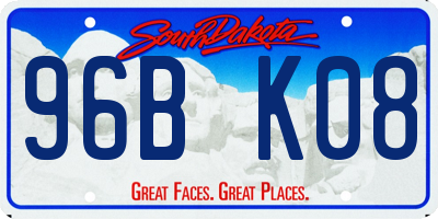 SD license plate 96BK08