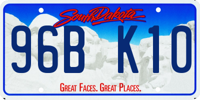 SD license plate 96BK10
