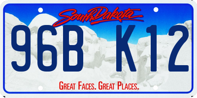 SD license plate 96BK12