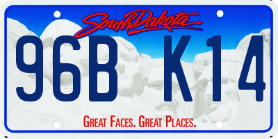 SD license plate 96BK14