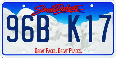 SD license plate 96BK17
