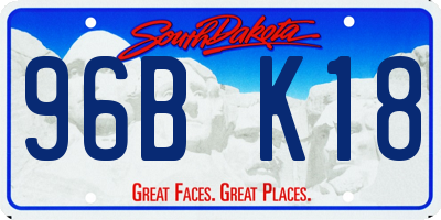 SD license plate 96BK18