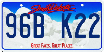 SD license plate 96BK22