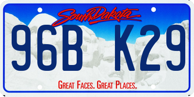 SD license plate 96BK29
