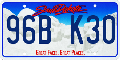 SD license plate 96BK30
