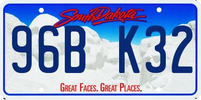 SD license plate 96BK32