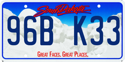 SD license plate 96BK33
