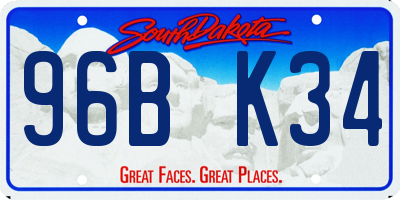 SD license plate 96BK34