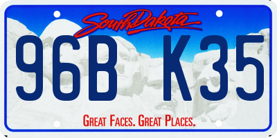 SD license plate 96BK35