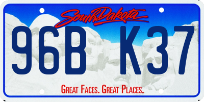 SD license plate 96BK37