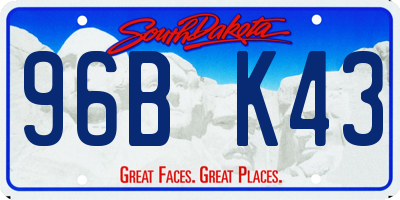 SD license plate 96BK43