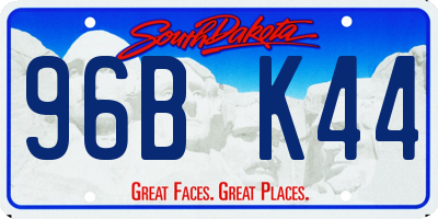 SD license plate 96BK44