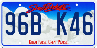 SD license plate 96BK46
