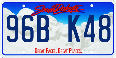 SD license plate 96BK48