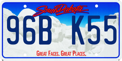 SD license plate 96BK55