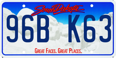 SD license plate 96BK63