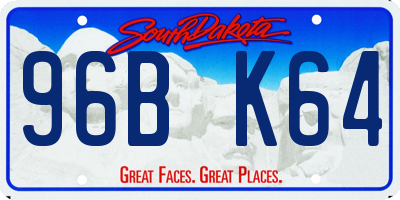 SD license plate 96BK64
