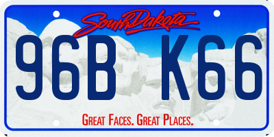 SD license plate 96BK66