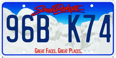 SD license plate 96BK74