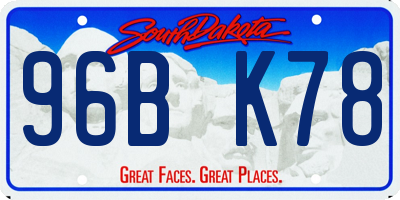 SD license plate 96BK78