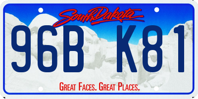 SD license plate 96BK81