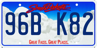 SD license plate 96BK82