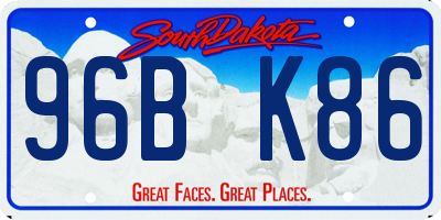 SD license plate 96BK86