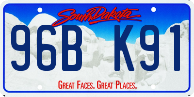 SD license plate 96BK91