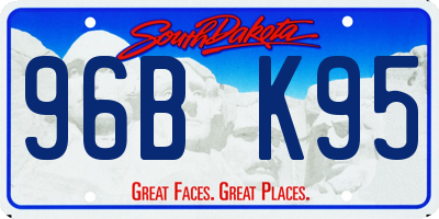 SD license plate 96BK95