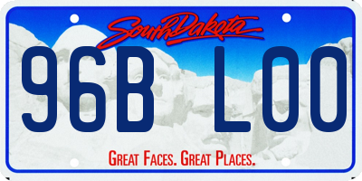 SD license plate 96BL00
