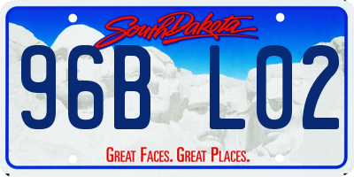 SD license plate 96BL02