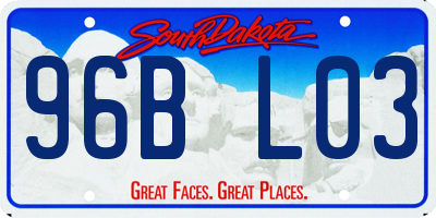 SD license plate 96BL03
