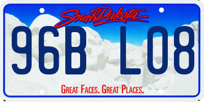 SD license plate 96BL08