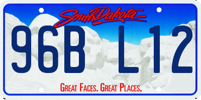 SD license plate 96BL12
