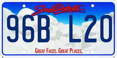 SD license plate 96BL20