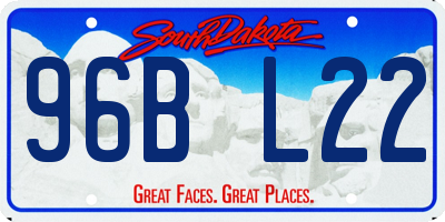 SD license plate 96BL22
