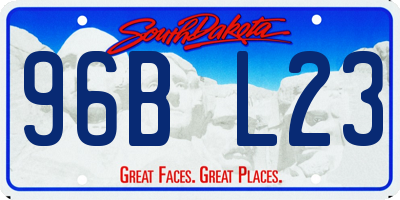 SD license plate 96BL23